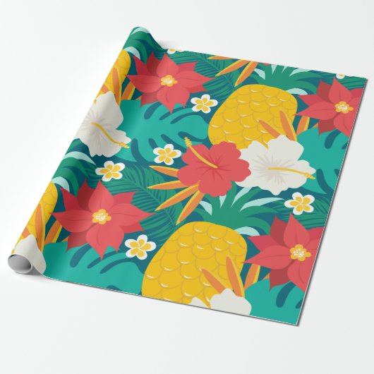 Hawaiianische Blumenweihe Geschenkpapier (Ungerollt)