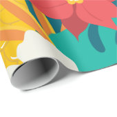 Hawaiianische Blumenweihe Geschenkpapier (Rolleneckpunkt)