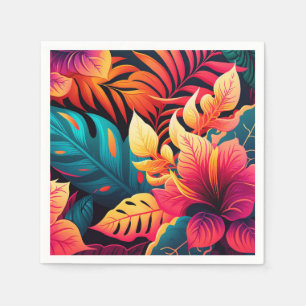 Hawaiianische Blüte helle tropische Muster Serviette