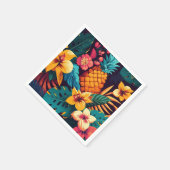 Hawaiianische Blüte tropisches Ananas Muster Serviette (Ecke)