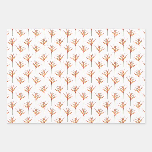 Hawaiianische Druckhelikonie Blume 2 Geschenkpapier Set (Vorderseite 3)