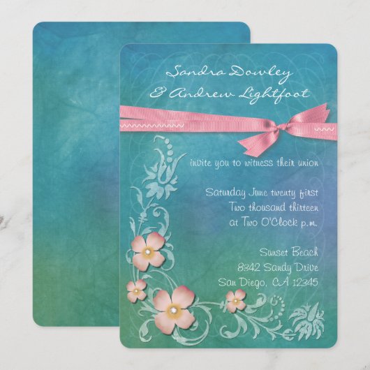 Hawaiianische Einladung (Vorne/Hinten)