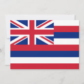 Hawaiianische Flagge, Fahne der Hawaii-Hochzeit Einladung (Rückseite)
