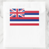 Hawaiianische Flagge, Flagge Hawaiis Rechteckiger Aufkleber (Tasche)
