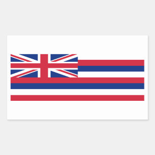 Hawaiianische Flagge, Flagge Hawaiis Rechteckiger Aufkleber