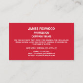 Hawaiianische Flagge, Flagge Hawaiis Visitenkarte (Rückseite)