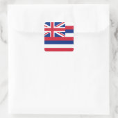 Hawaiianische Flagge Quadratischer Aufkleber (Tasche)