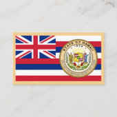 Hawaiianische Flagge & Siegel, Flagge Hawaiis Visitenkarte (Vorderseite)