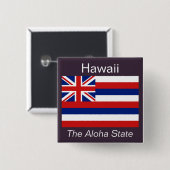 Hawaiianische Flaggenschaltfläche Button (Vorne & Hinten)