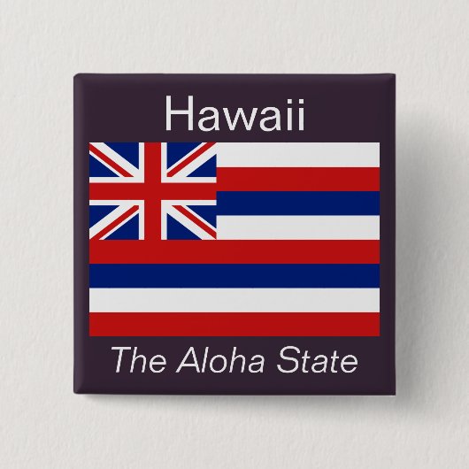Hawaiianische Flaggenschaltfläche Button (Vorderseite)