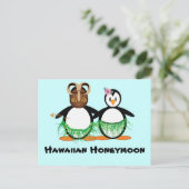 Hawaiianische Flitterwochen Postkarte (Stehend Vorderseite)