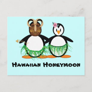 Hawaiianische Flitterwochen Postkarte