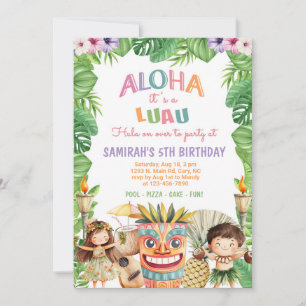 Hawaiianische Geburtstagseinladung Aloha Luau, Hul Einladung