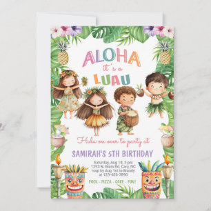 Hawaiianische Geburtstagseinladung Aloha Luau, Hul Einladung