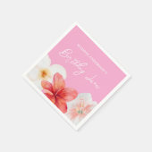 Hawaiianische Geburtstagspapierplatte Serviette (Ecke)