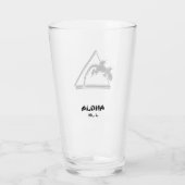 Hawaiianische Gecko-Trinkgläser Glas (Rückseite)