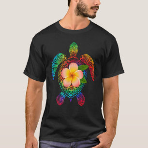Hawaiianische Gefärbte Krawatte Meeresschildkröte T-Shirt