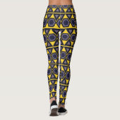 Hawaiianische Gelbdreiecke Leggings (Rückseite)