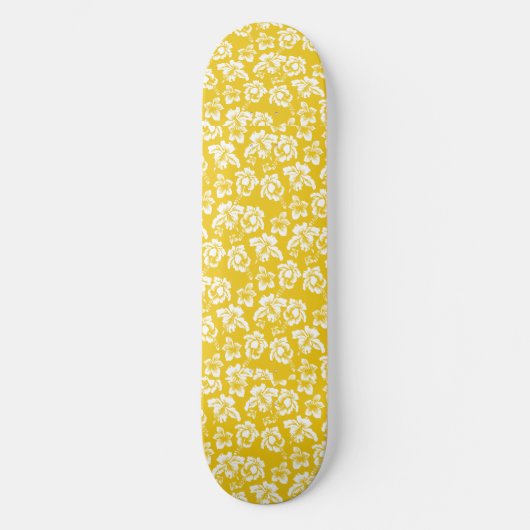 Hawaiianische Gelbe Blume Skateboard (Vorderseite)