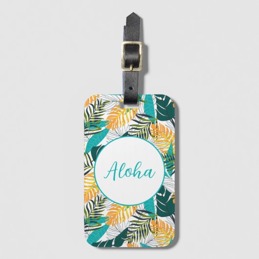 Hawaiianische Gepäckmarke Gepäckanhänger (Vorderseite Vertikal)