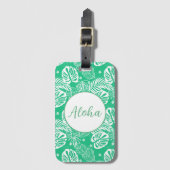 Hawaiianische Gepäckmarke Gepäckanhänger (Vorderseite Vertikal)