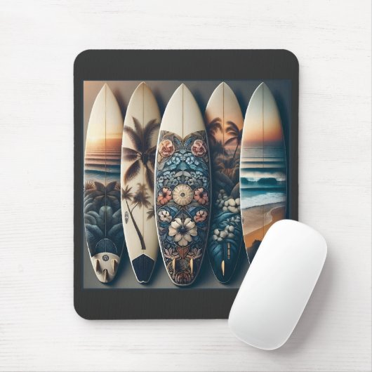 Hawaiianische gestrichene Surfboards Mousepad (Mit Mouse)