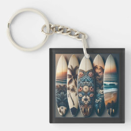 Hawaiianische gestrichene Surfboards Schlüsselanhänger