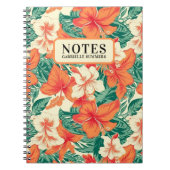 Hawaiianische Gewohnheitsbilder für tropische Blum Notizblock (Vorderseite)