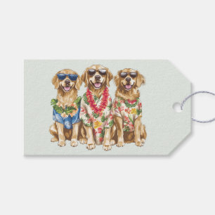 Hawaiianische Golden Retriever Hunde Blumen Lei Geschenkanhänger