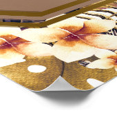 Hawaiianische Golden Tropics Hochzeitstabelle Poster (Ecke)