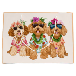 Hawaiianische Goldendoodle-Hunde Blumenlei Große Geschenktüte