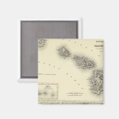 Hawaiianische Gruppe oder Sandwich-Inseln Magnet (Vorderseite/Rückseite)