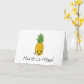 Hawaiianische Halloween-Grußkarte Karte (Gelbe Blume)