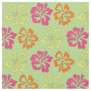 Hawaiianische Hibisken Tropische Blume Blumendruck Stoff