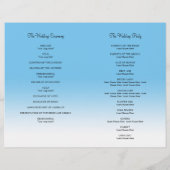 Hawaiianische Hibiskus Blume lila Hochzeitsprogram (Rückseite)