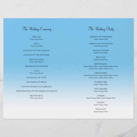 Hawaiianische Hibiskus Blume lila Hochzeitsprogram (Rückseite)