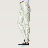 Hawaiianische Hibiskus Blume Ukulele Musikinstrume Leggings (Links)