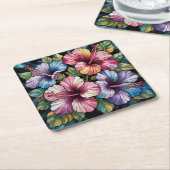 Hawaiianische Hibiskus Blume Untersetzer Set (angewinkelt)