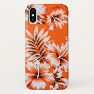 Hawaiianische Hibiskus-Blumen Hintergrund iPhone X Hülle
