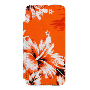 Hawaiianische Hibiskus-Blumen Hintergrund Incipio Watson™ iPhone 5 Geldbörsen Hülle