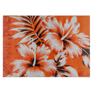 Hawaiianische Hibiskus-Blumen Hintergrund Schneidebrett