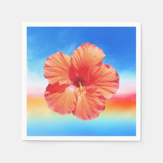 Hawaiianische Hibiskus-Papierserviere Serviette (Vorderseite)