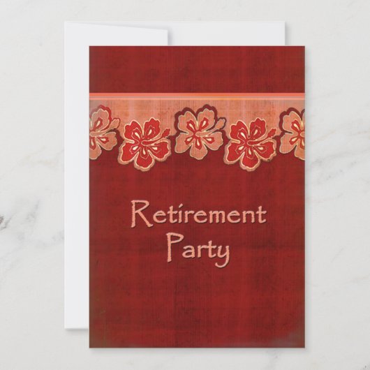 hawaiianische Hibiskus-Rente Einladung (Vorderseite)