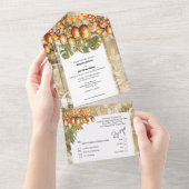 Hawaiianische Himmelslaternen boho Rose Holz tropi All In One Einladung (Abreißen)