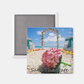 Hawaiianische Hochzeit speichert die Datumsmagnete Magnet (Vorderseite/Rückseite)