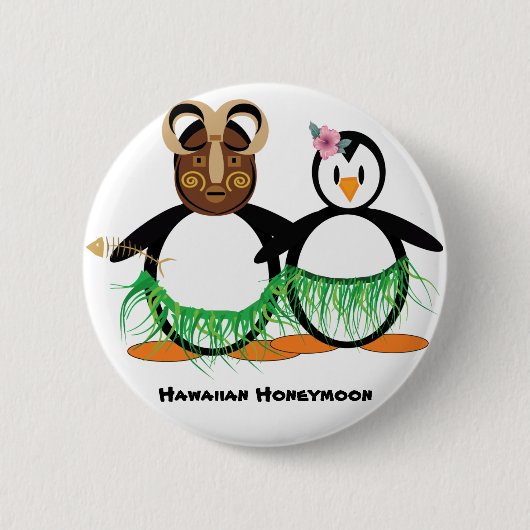 Hawaiianische Honeymoon Button (Vorderseite)