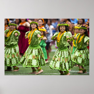Hawaiianische Hula-Tänzer Poster