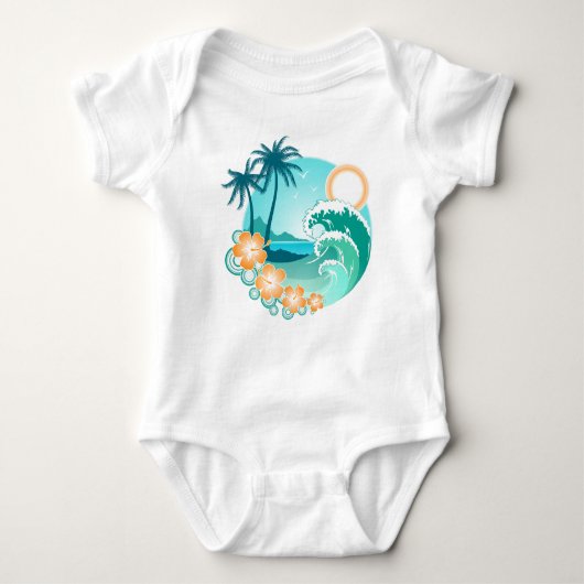 Hawaiianische Insel 1 Baby Strampler (Vorderseite)
