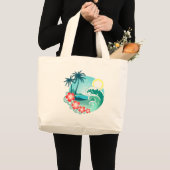 Hawaiianische Insel 2 Jumbo Stoffbeutel (Vorderseite (Produkt))