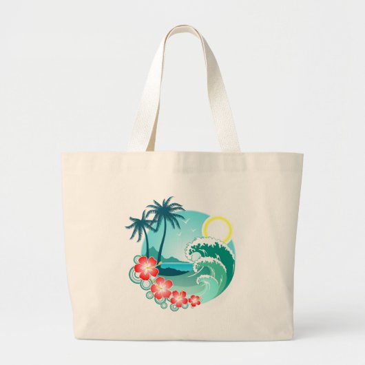 Hawaiianische Insel 2 Jumbo Stoffbeutel (Vorne)